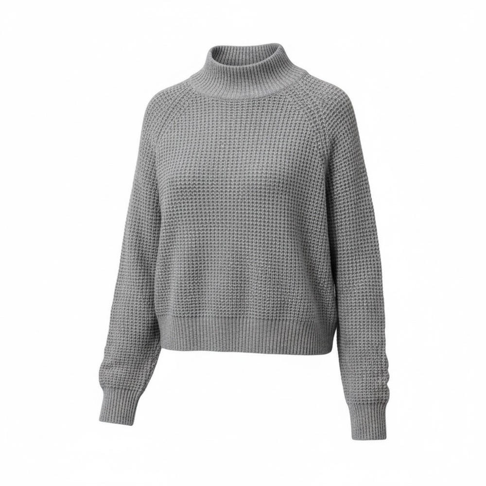 American Eagle NWT grey chunky Waffleknit sweater, small